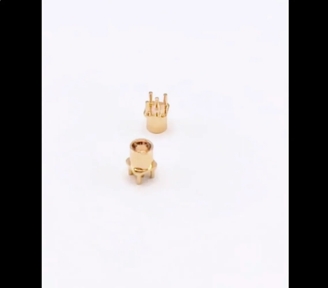 

5pcs SSMP-JHD-F blind plug straight male SSMP-JE small PCB welding board seat 50 Ohm GPPO full escapement male seat