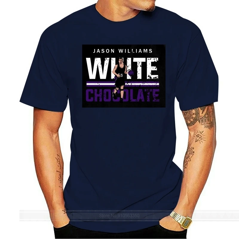 Camiseta con letras gráficas de Jason Williams, camisa desgastada para fanáticos del baloncesto, Chocolate blanco, nueva moda