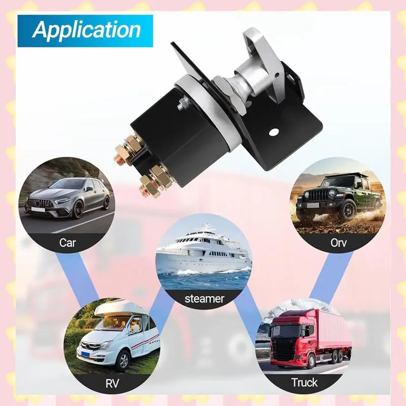 

AB51 500A High Current Battery Disconnect Switch, 12-36V Battery Cut Off Switch With Lock-Out Plate, Replace 20247, Truck, RV