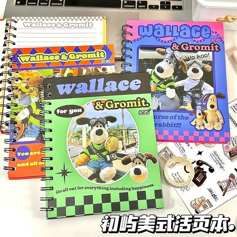 Gromit animation peripheral retro printed coil loose-leaf book high-value notebook hand ledger multi-functional notepad student