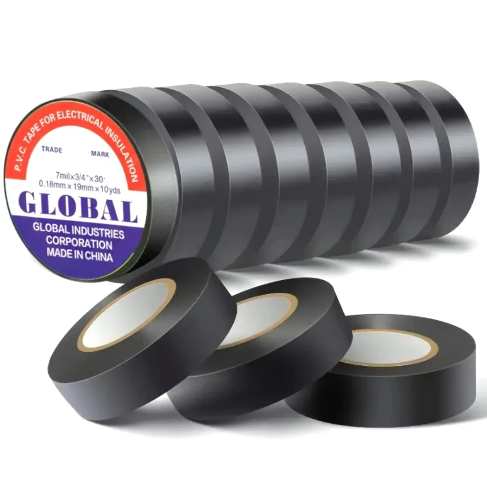 

10 PCS New 10M Electrical Tape Flexible Soft Material Insulating Adhesive Tape Fireproof Adhesive Rubber Tape