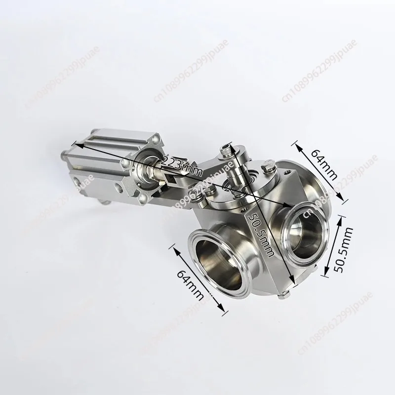 Pneumatic three-way rotary valve, filling machine rotary valve, pneumatic fluid food hygiene pipe valve accessories