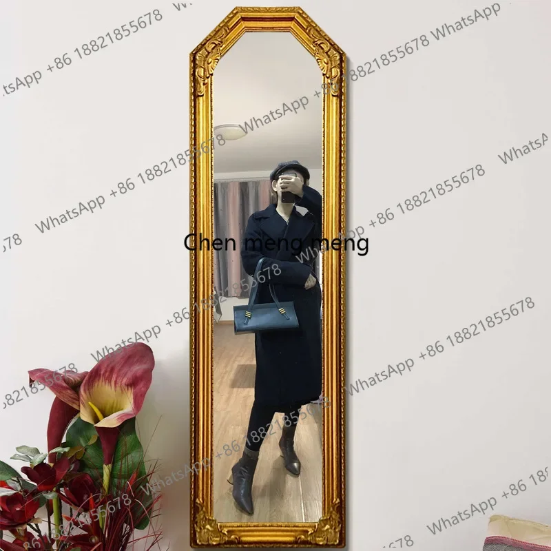 Z10European-style entrance dressing, home bedroom light luxury American retro, French Chinese full-body floor mirror