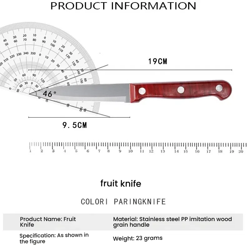 Professionelles Kochmesser, Obstmesser, Küche, Grillmesser, Peeling, rostfrei, Antihaft-Kunststoff, Küchenmesser und Zubehör – Detail 2