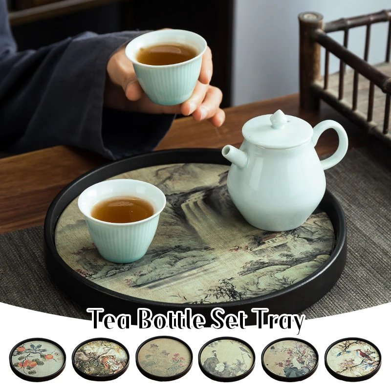 estilo chines quick drying tea tray tea mat bule cup cerimonia coaster tradicional kung fu coaster conjunto acessorios 01