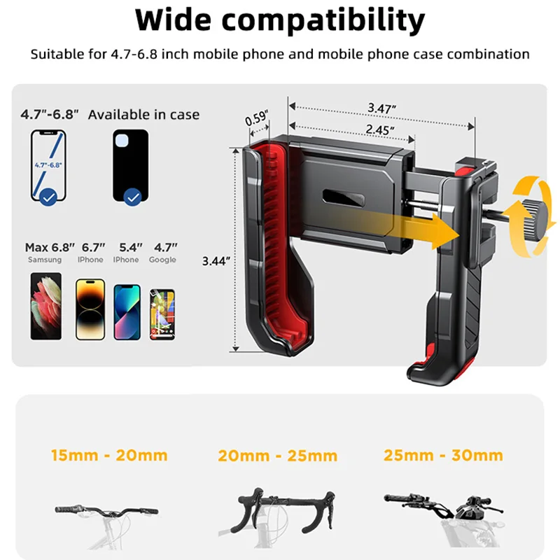 Electric Car Mobile Phone Bracket Highway Mountain Bike Riding Bracket Motorcycle Capture Navigation Mobile Phone Metal Bracket