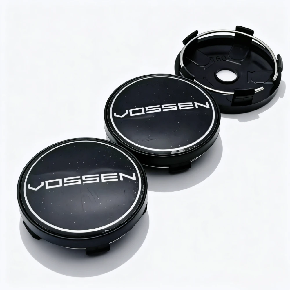 4 Uds Vossen Logo insignia emblema tapas centrales de rueda de coche O.D 60MM 56MM tapacubos llanta tapacubos cubierta antipolvo reemplazar accesorios de coche