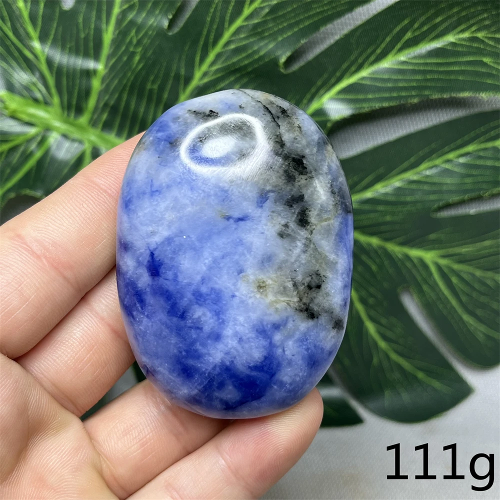 Natural Gemstone Dark Blue Kyanite Palmstone Hand Polished Home Room Decoration Holiday Gifts Witchcraft Altar Spiritual Healing