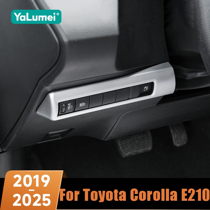 Für Toyota Corolla E210 2019 2020 2021 2022 2023 2024 2025 Hybrid ABS Scheinwerfer-Einstellknopf-Schalter-Rahmen-Verkleidungsaufkleber