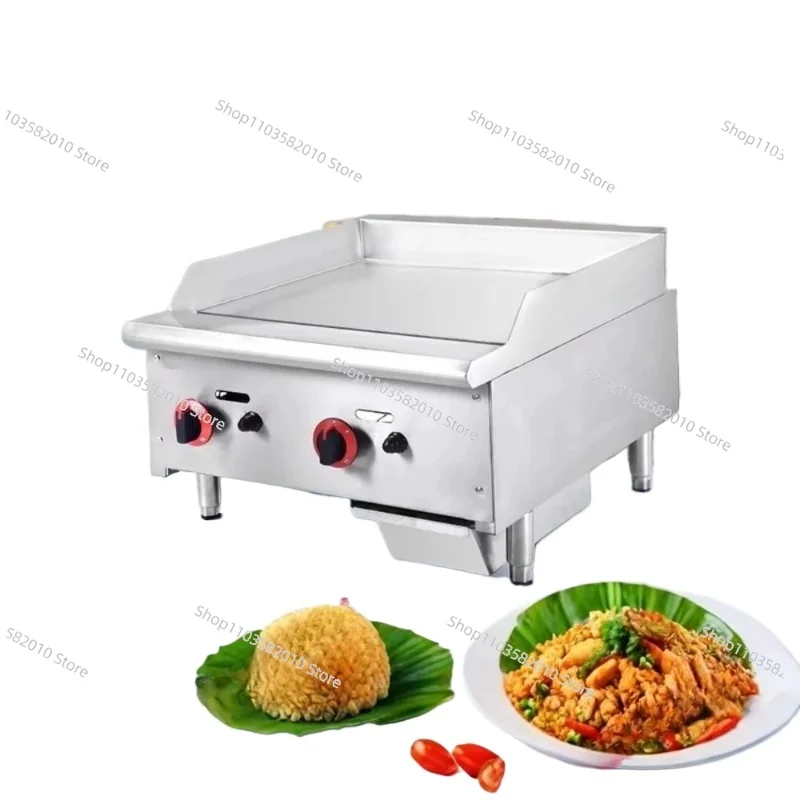 Commercial Stainless Steel Table Top Gas Griddle, High Performance Teppanyaki Grill for Restaurant
