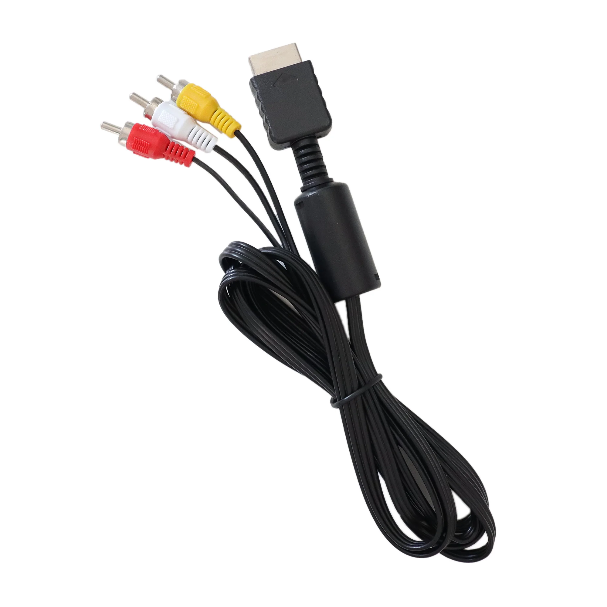 Cable compuesto de audio y vídeo AV a RCA de 6 pies para Sony PS1 PS2 PS3 PS3 Slim - Cable PS2AV de alta definición - 1,8 M