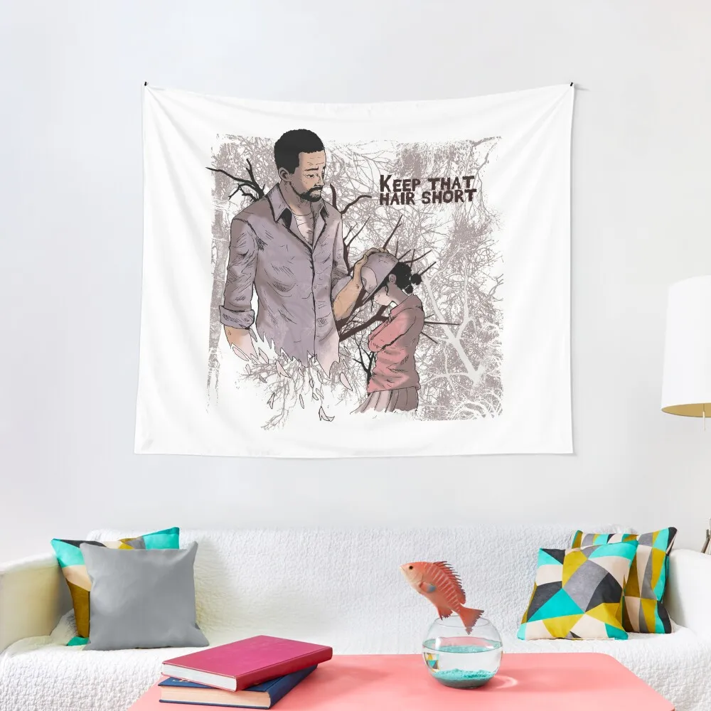 Walking Dead - Lee and Clementine Tapestry Living Room Decoration Room Design Bedroom Deco Room Decoration Accessories Tapestry