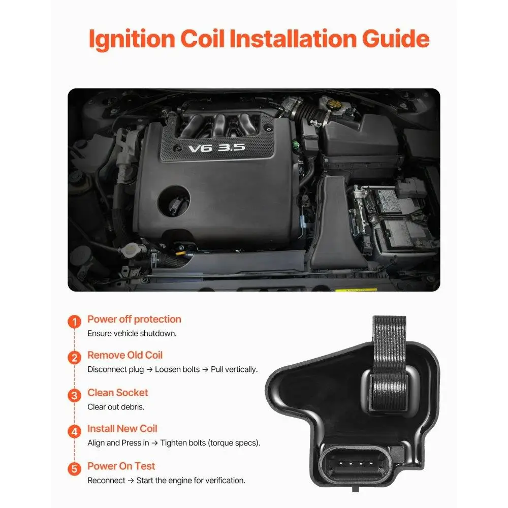 Conjunto de 8 bobinas de ignição compatíveis com Chevrolet GMC Cadillac hummer