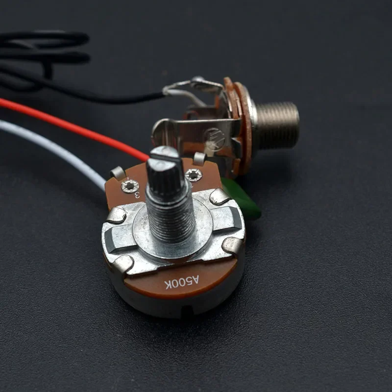 Chicote de fiação para guitarra elétrica, pré-fio, dois captadores, 500k, potes grandes, interruptor de alternância de 3 vias para guitarra elétrica lp
