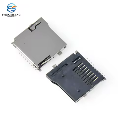 10PCS SD Card Socket Adapter Automatic PCB Connector SD card slot connectors,TF card deck, fit for phone, tablet, Vehicle Naviga