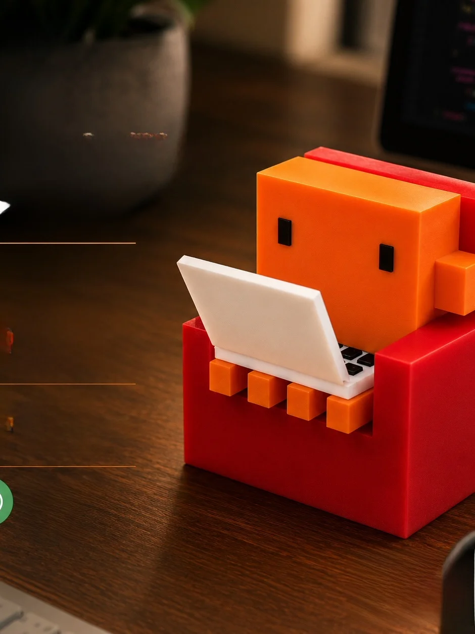Pixel Art Claude Office Desk Decorations Toy Figure Office Station Decoration AI Surroundings Small Clone Collectible Model