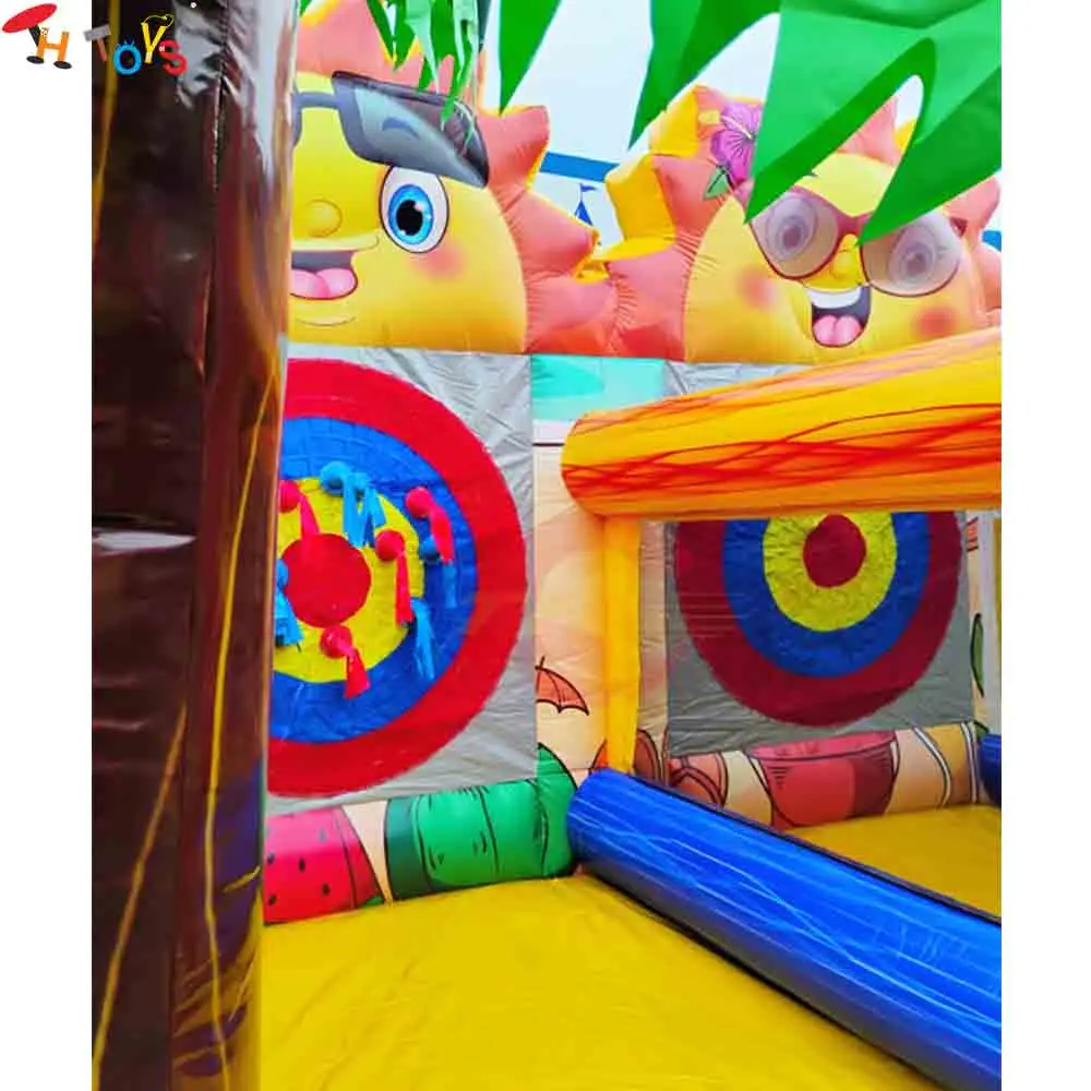 Fast Shipping 4.5x3m Sunflower Darts Inflatable Carnival Games Outdoor Inflatable Dart Board Sport Games