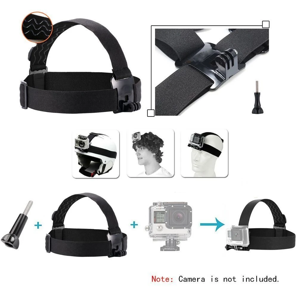 Action Camera FOR GoproHeadband Headstrap Professiona Mount Tripod Helmet For SJCAM GoPro Hero 3/4 XiaoYi Sport Cam