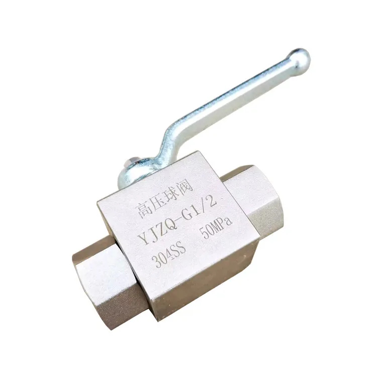 304 stainless steel high pressure ball valve 50mpa hydraulic manual globe oil water gas switch inner wire thread