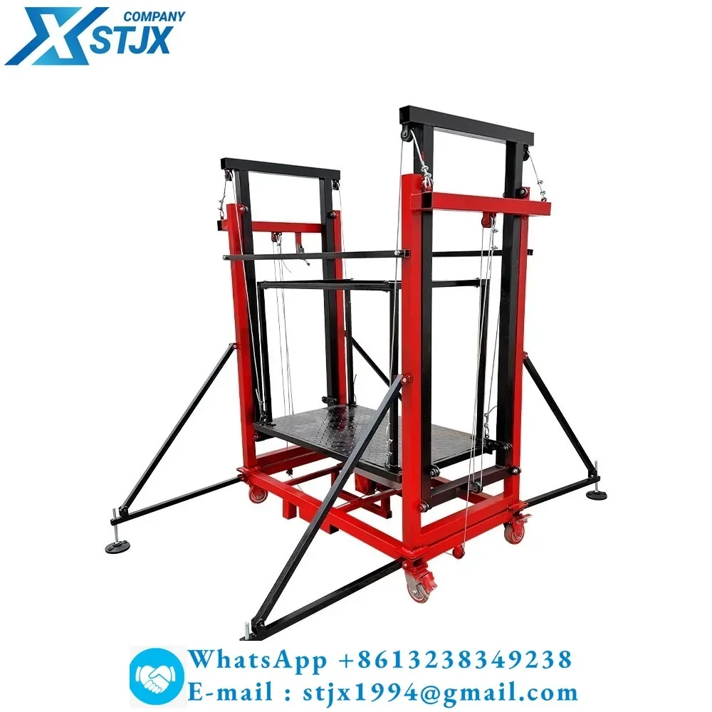 Movable foldable electric lifting scaffold remote control hoist