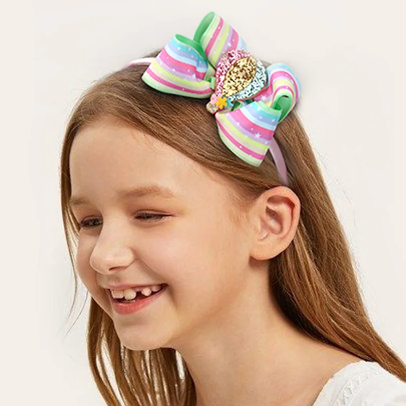 1PC Fashion Girls Flower Headband Baby Flower Hairband Kids Headwear Elastic Princess Hair Hoop Hairbands Hair Accessories images - 6