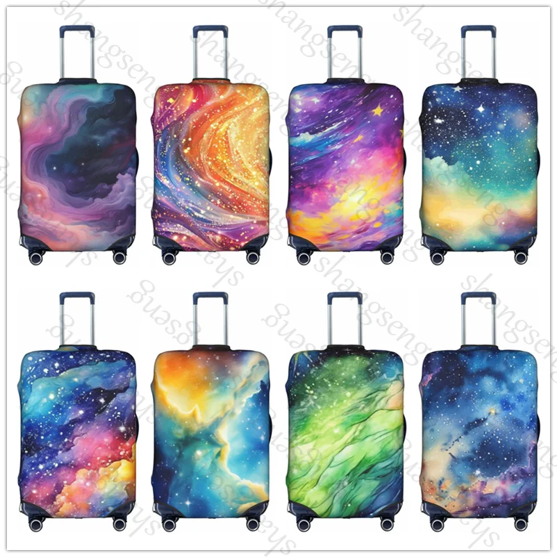 Starry sky Travel suitcase protective case, suitcase cover elastic protection, washable Luggage cover, 18-32 in