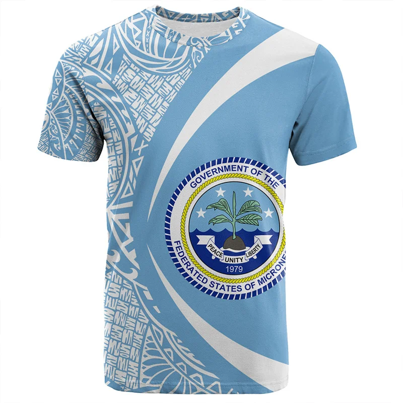 3D Federated States Of Micronesia FSM Polynesian Style Printing T Shirt Flag Of FSM Graphic T-shirts For Men Fashion Top Clothes