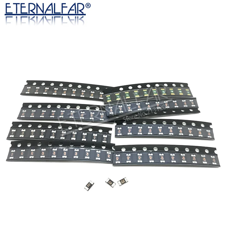 3216 1206 0,05 A 0,1 A 0,12 A 0,16 A 0,2 A 0,25 A 0,5 A 0,75 A 1,1 A 2A 3A 3,5 EINE 4A SMD Rücksetzbare Sicherung PPTC PolySwitch