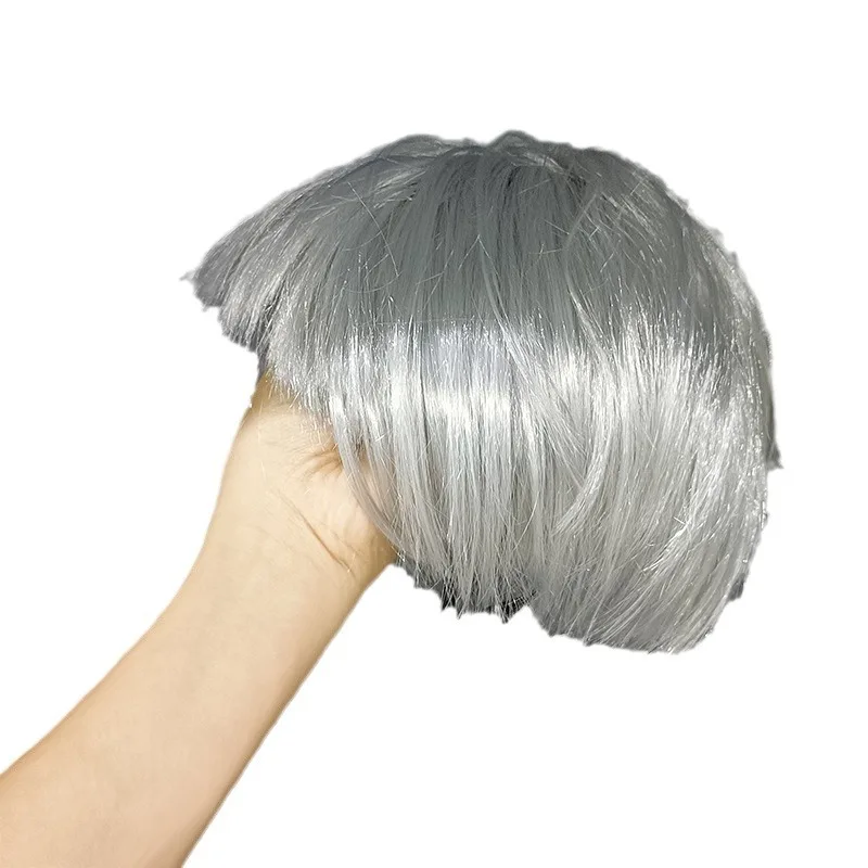 

Pet Wigs for Dogs and Cats Halloween Costume Accessory Curly Straight Hair Adjustable Elastic Strap Funny Cosplay Photo Prop Set