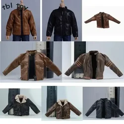 1/12 Scale Male Soldier Pu Leather Jacket Coat Collection Jeans Clothes Model Fit 6'' Romankey Action Figure Doll Accessory DIY