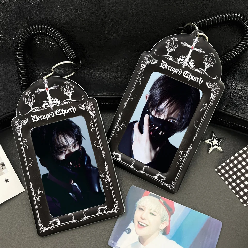 Dark Gothic Style Photo Card Holder, Kpop En New Album Photo Card