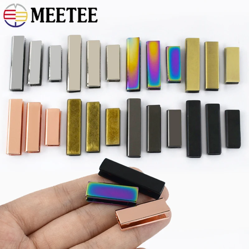 

10-100Pcs 25/32mm Metal Buckles For Bag Tail Clasp Clip Edges Protector Strap Belt Tails Stopper Button DIY Sewing Accessories