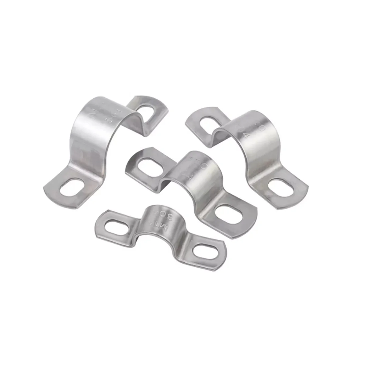304 Stainless Steel Thickened Saddle Clamp, Water Pipe Bracket, U-shaped Pipe