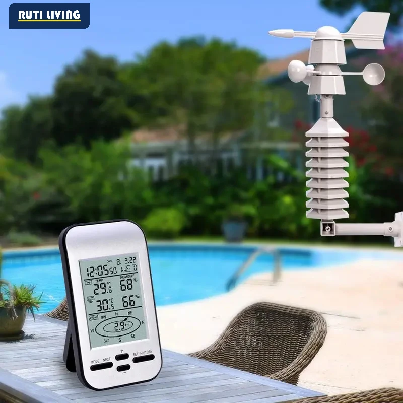 Professional Wireless Weather Station Anemometer Out Wind Speed Direction Sensor Digital Wind Chill Temperature Humidity Meter