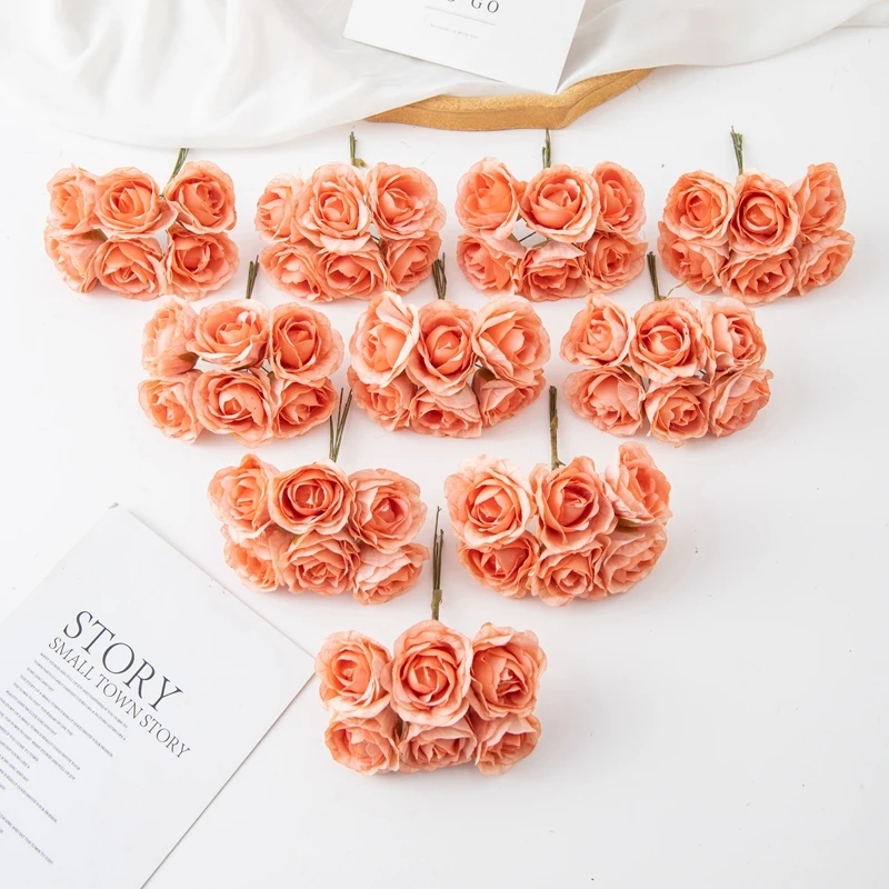 Künstliche Blumen, gefälschte Rosen, Blumensträuße, Dekoration für Zuhause und Zimmer, Accessoires, Kränze, Blumenarrangements, Hochzeitsgeschenk, Geschenkbox, Scrapbooks. – Detail 11