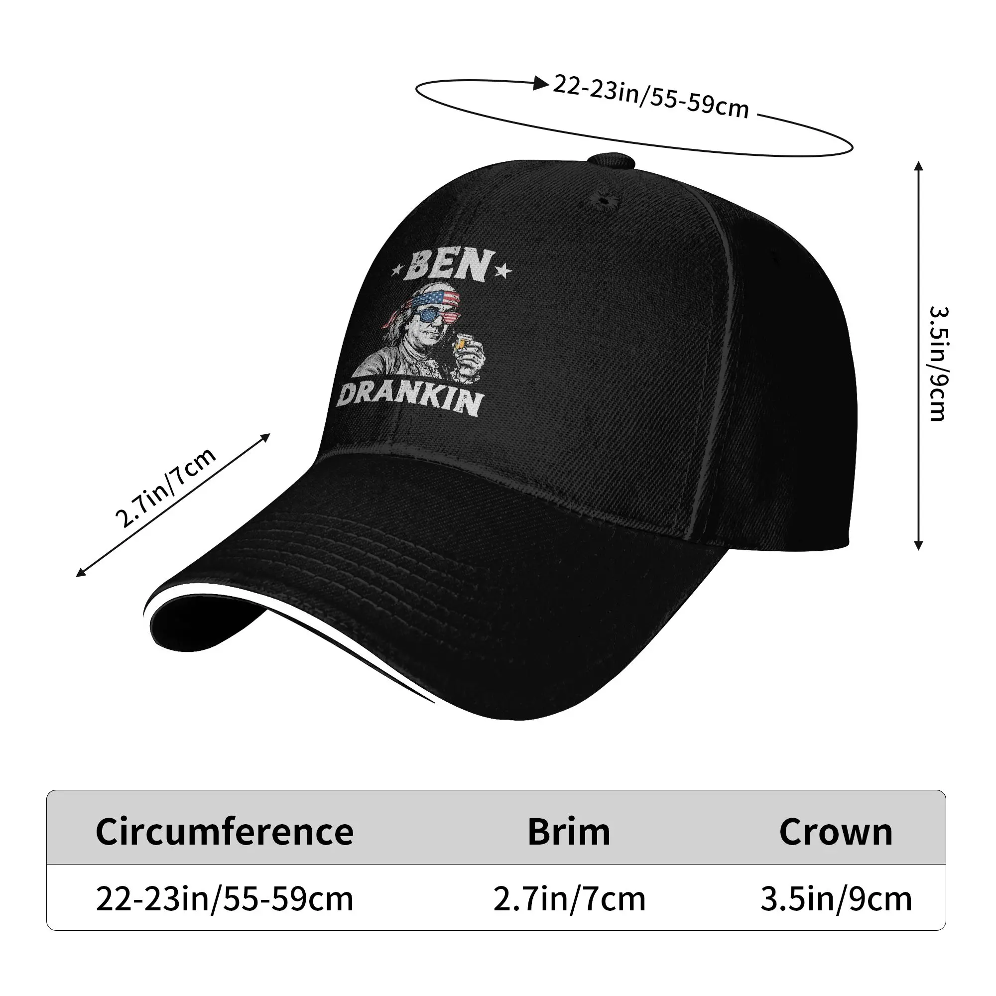 4th of July Funny July Fourth American Patriotic Sun Baseball Cap Summer Fashion Hip Hop Hats Unisex Outdoor Sport Snapback Cap