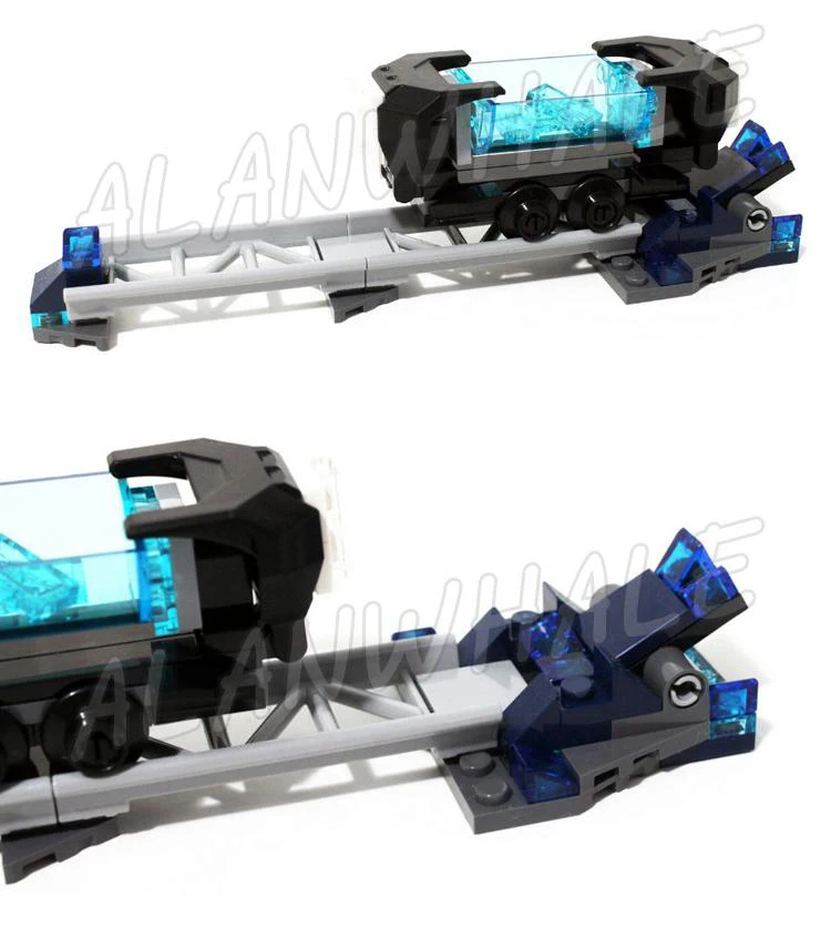 247 Uds Super Fighter Revenger Panther Rhino Face-Off por el carrito de la mina Rail Track 10836 juguete de bloques de construcción Compatible con el modelo