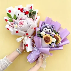 Cartoon My Melody Kuromi Cinnamoroll Kt Cat Plush Doll Toy Flower Bouquet Gift Box Valentine's Day Christmas Graduation Gifts