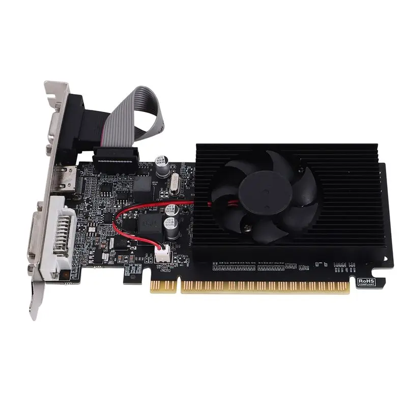ABSL-GT 610 1G Ultra-Fast Graphics Card 1GB 64Bit DDR3 810/500Mhz PCI-E 1.1 X16 Desktop Small Chassis PC Gaming Graphics Card