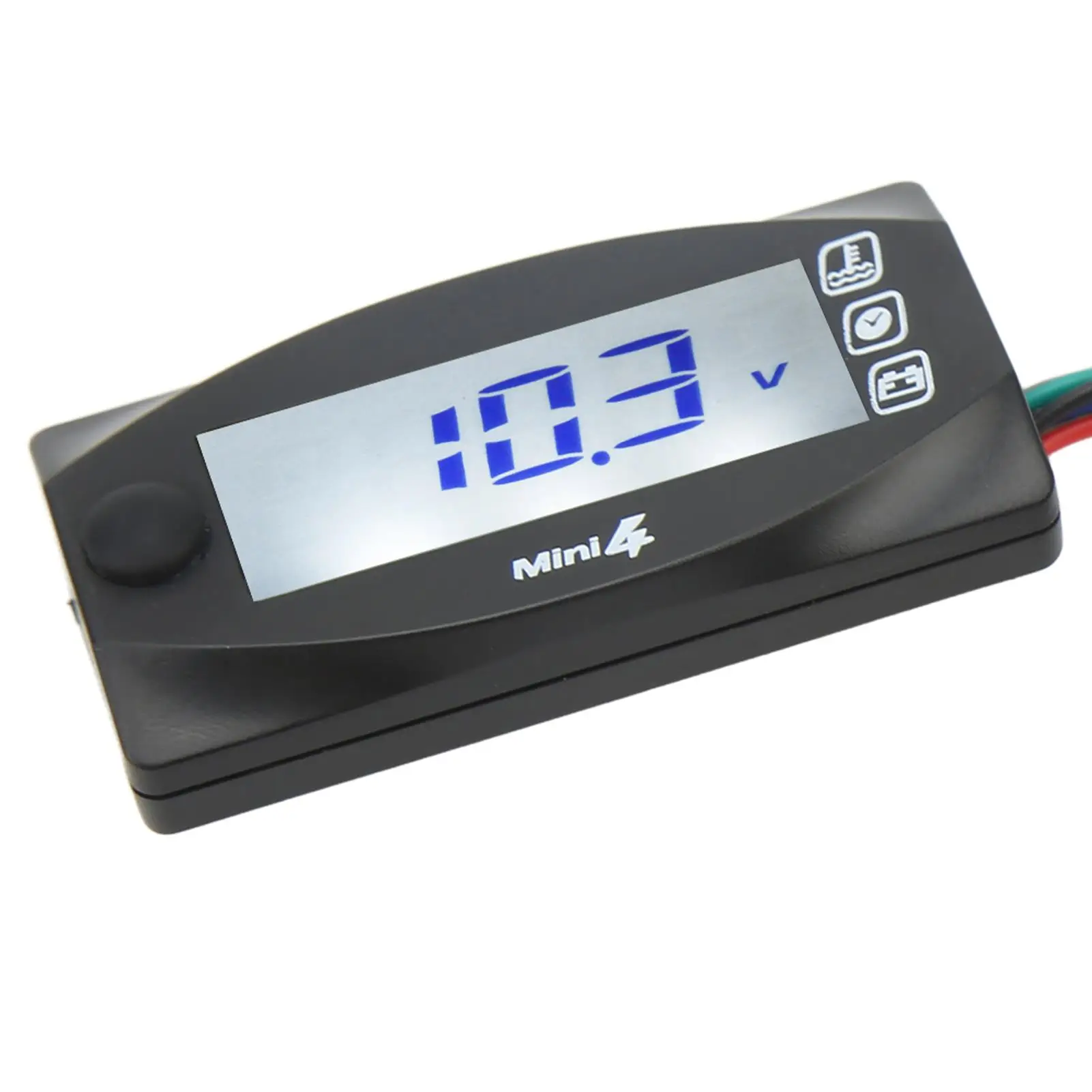 4 In 1 Motorfiets Digitale Thermometer Lcd Motor Waterspanning Tijd Meter Universeel 12V