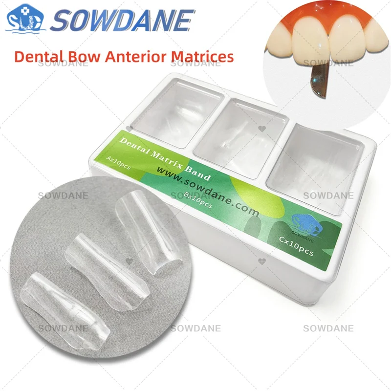 Dental Matrix Bands Anterior Matrix Strip Polyester Matrices Transparent Bow Anterior Matrice Sectional Contoured Matrix System