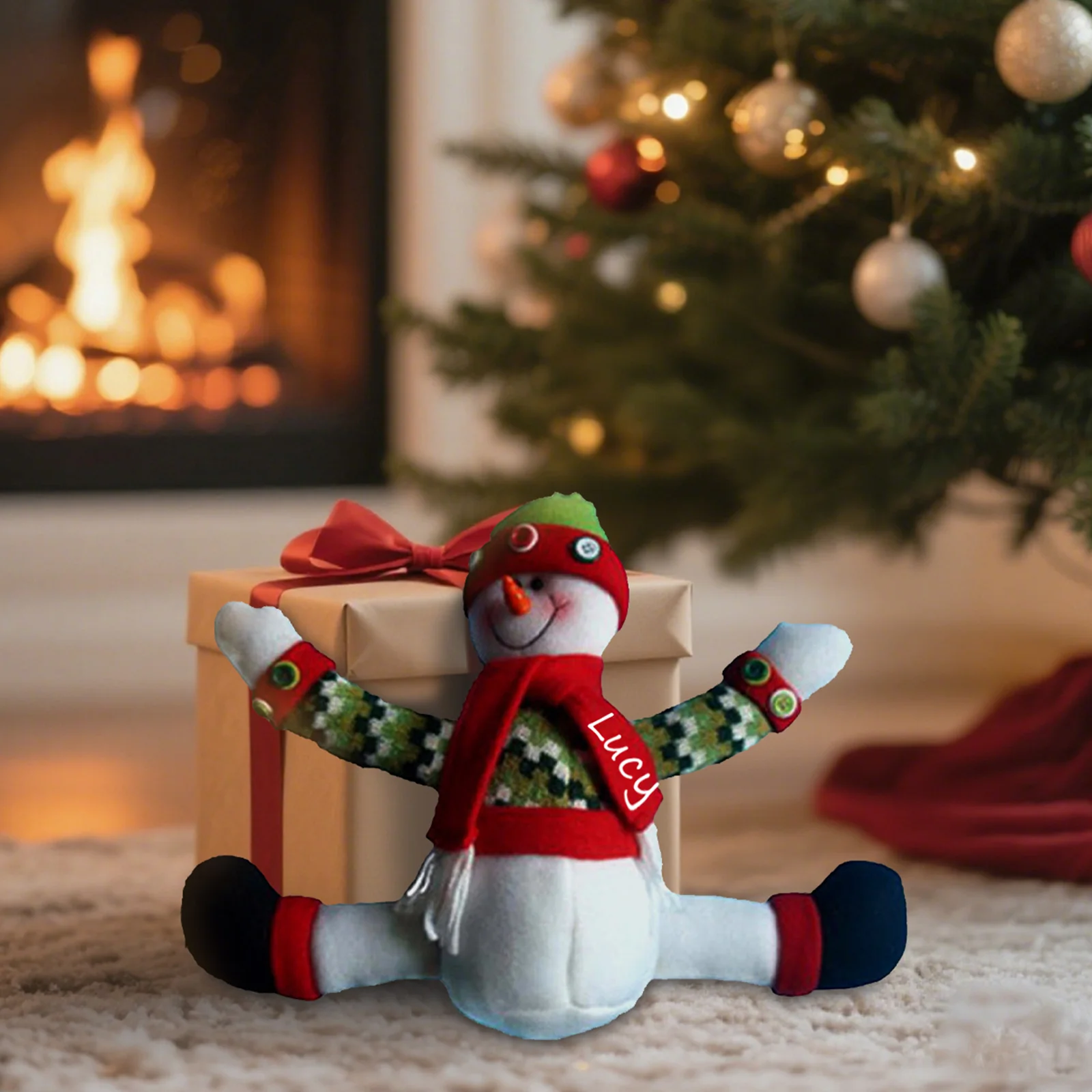 Рождественская вязаная кукла-снеговик, украшение для рождественской елки, праздничные украшения, персонализированные праздничные подарки