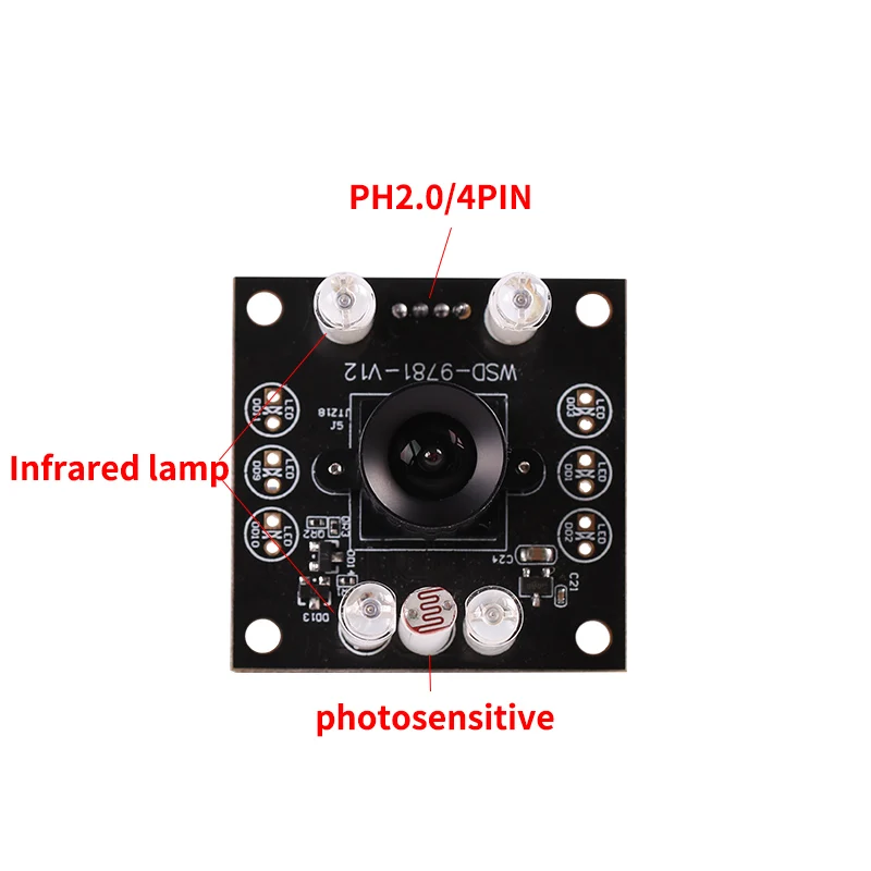 Modul Kamera Industri Usb Paparan Rana Global 720P 120 Bingkai OV9281 Linux Pengambilan Ponsel Kecepatan Tinggi Hitam dan Putih