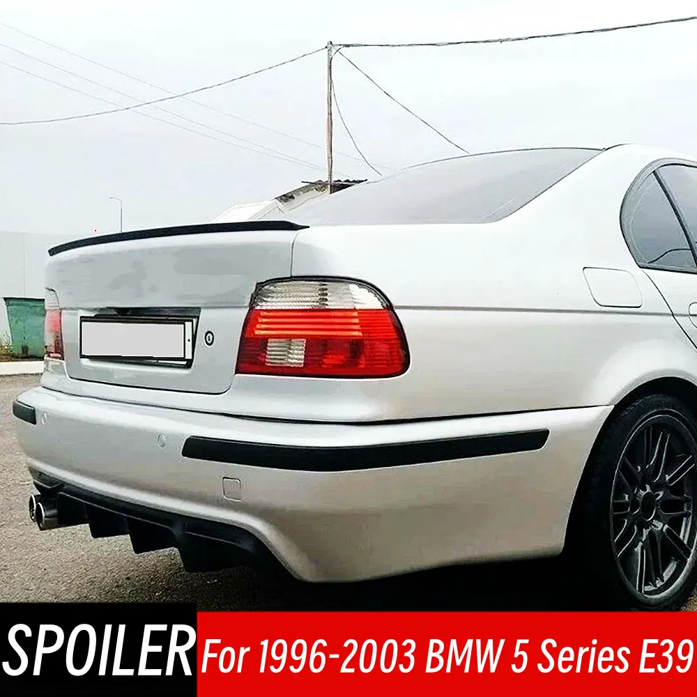 

For BMW 5 Series E39 1996-2003 Bodykit Car Rear Trunk Lid Boot Spoiler Wings ABS Plastic Black Carbon Exterior Accessories Part