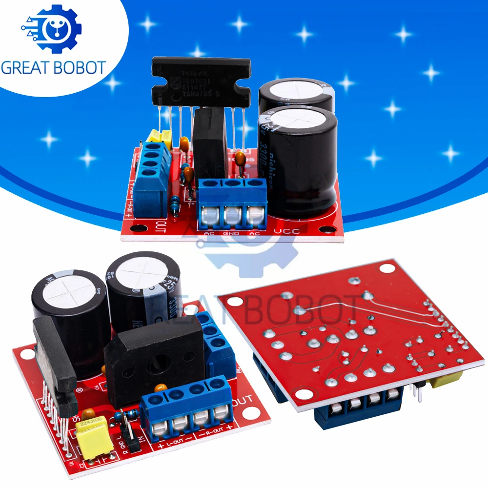 TDA1521 2×15W Dual Channel Hi-Fi Amplifier Module, Dual Power Supply Audio Board for DIY Audio Projects