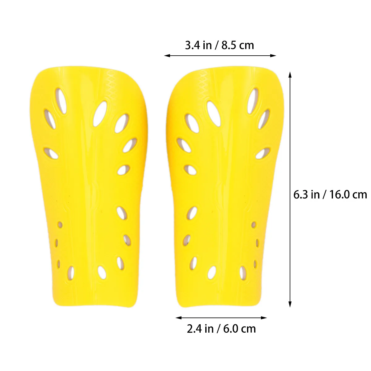 1Pair Football Shin Guards Lightweight Plastic Inner Lining Shock Absorbing Breathable Calf Guard Gear for Men Women Easy Clean