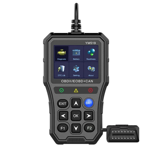 Диагностический Сканер YM519 OBD2, Многоязычный, Для Проверки Двигателя И Батареи, Универсальный.