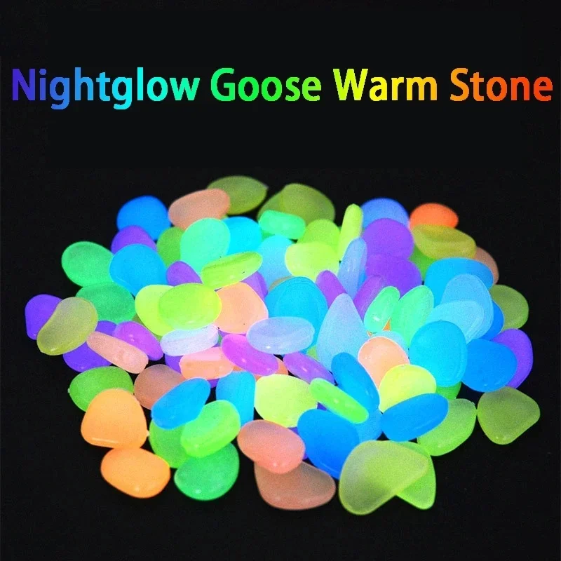 Glow in the Dark Garden Pebbles For Sidewalk Garden Terrace Lawn Garden Patio Fish Tank Aquarium Decoration Glow Stone