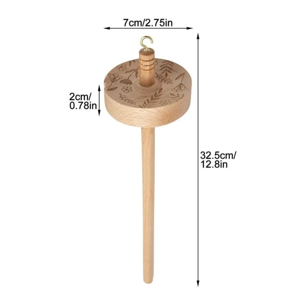 rop Spindle Top Whorl Yarn Spin Hand Carved Wooden Whorl Drop Spindle For Beginners Hogard Sewing Accessories