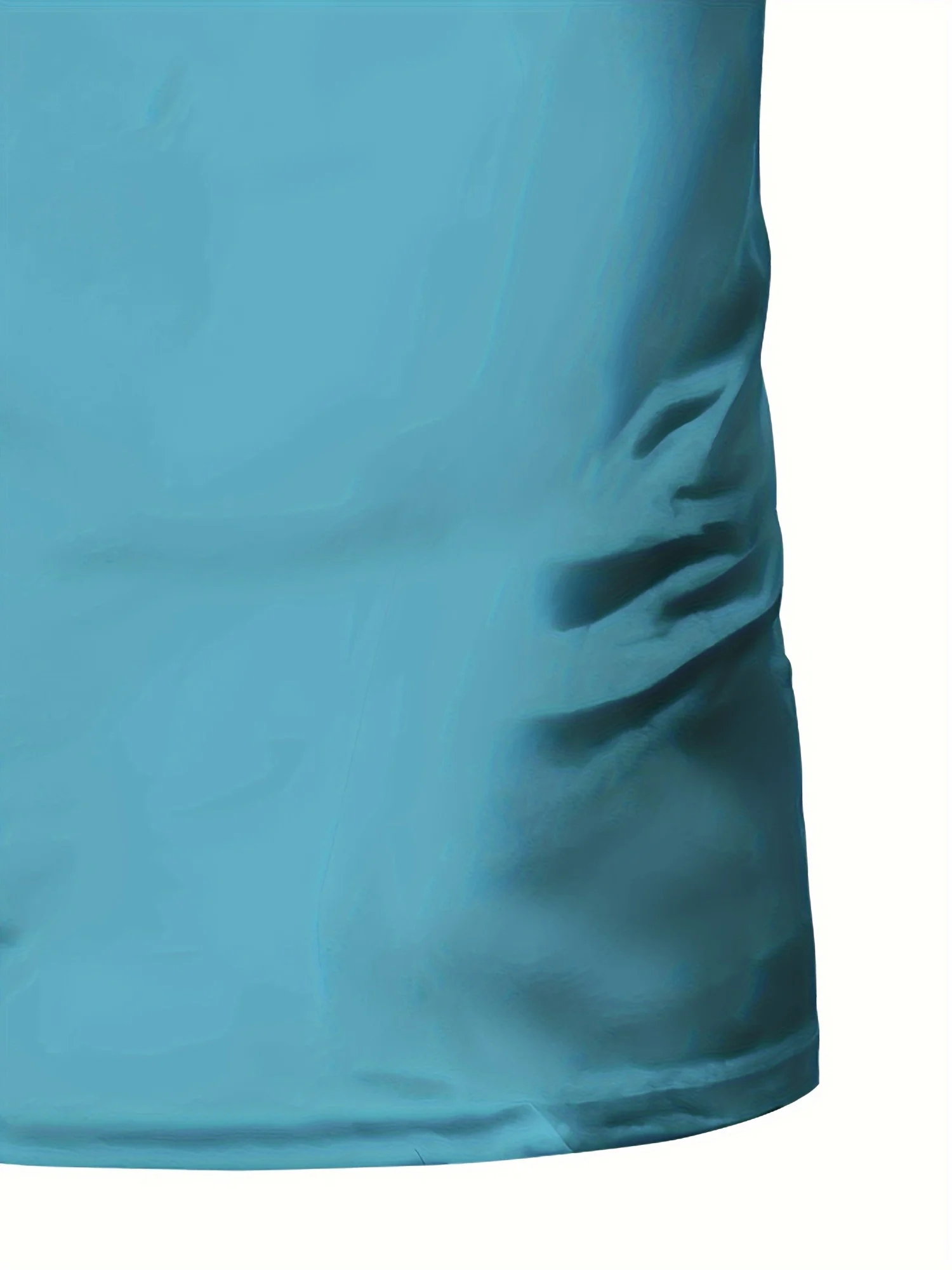 تي شيرت رياضي عالي المرونة وسريع الجفاف للرجال - أزرق وأسود متدرج مع نمط نقطة هندسية وأكمام قصيرة ورقبة دائرية لـ F #5